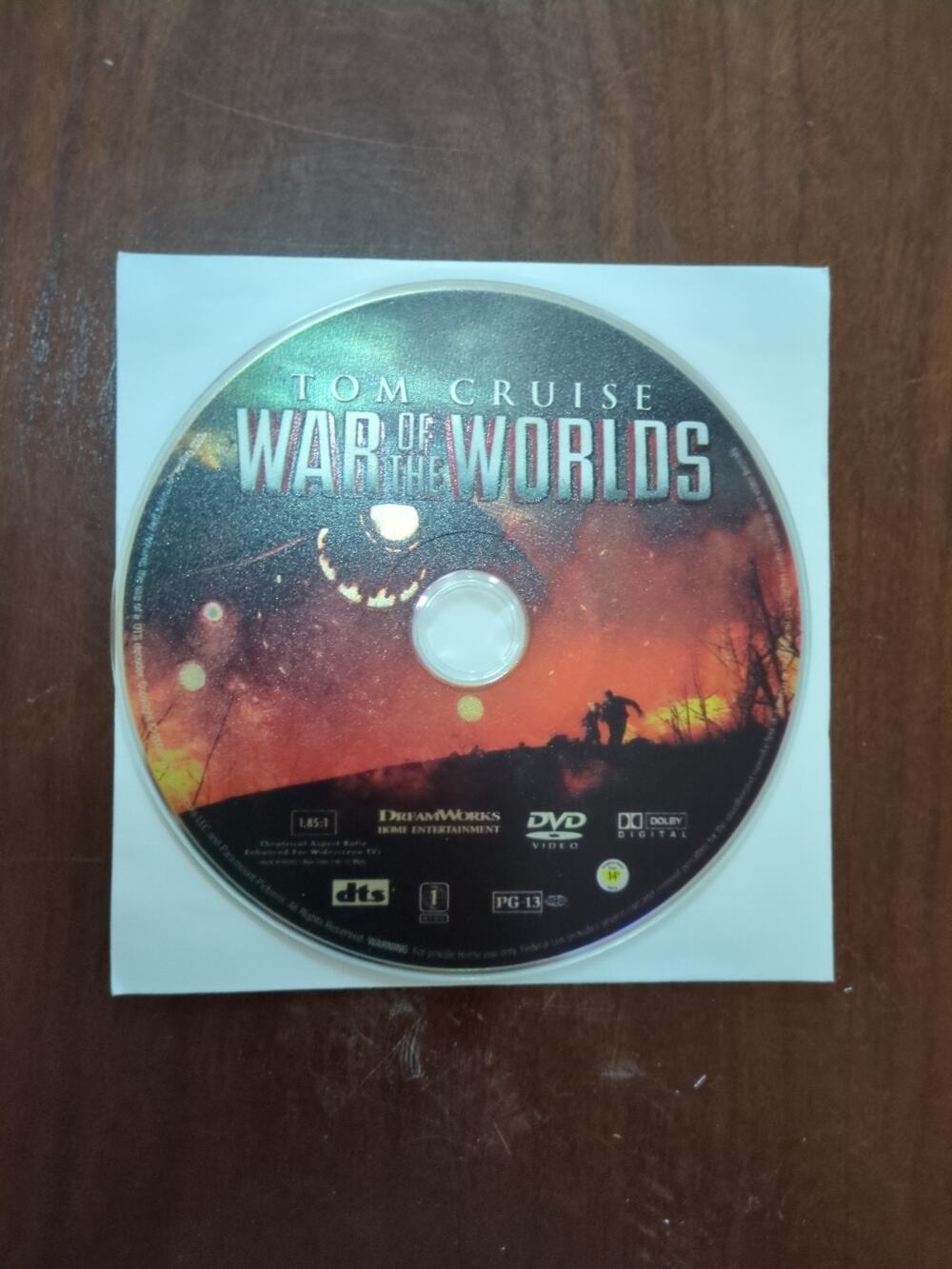 War of the Worlds (DVD, 2005, Widescreen) disc only
